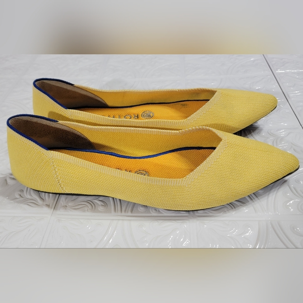 Rothy's Sunshine Yellow The Point Ballet Flats Women's Size 9.5 - Picture 4 of 16